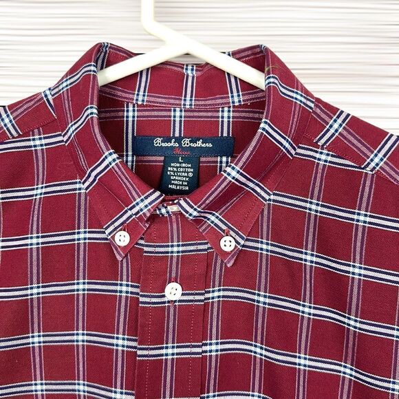NWOT Boy’s Brooks Brothers Fleece Plaid Cotton Long Sleeve Button Down Shirt L - Picture 6 of 13